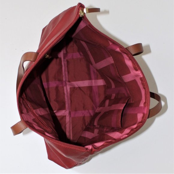 Joy Mangano Red Leather Tote - Picture 4 of 7